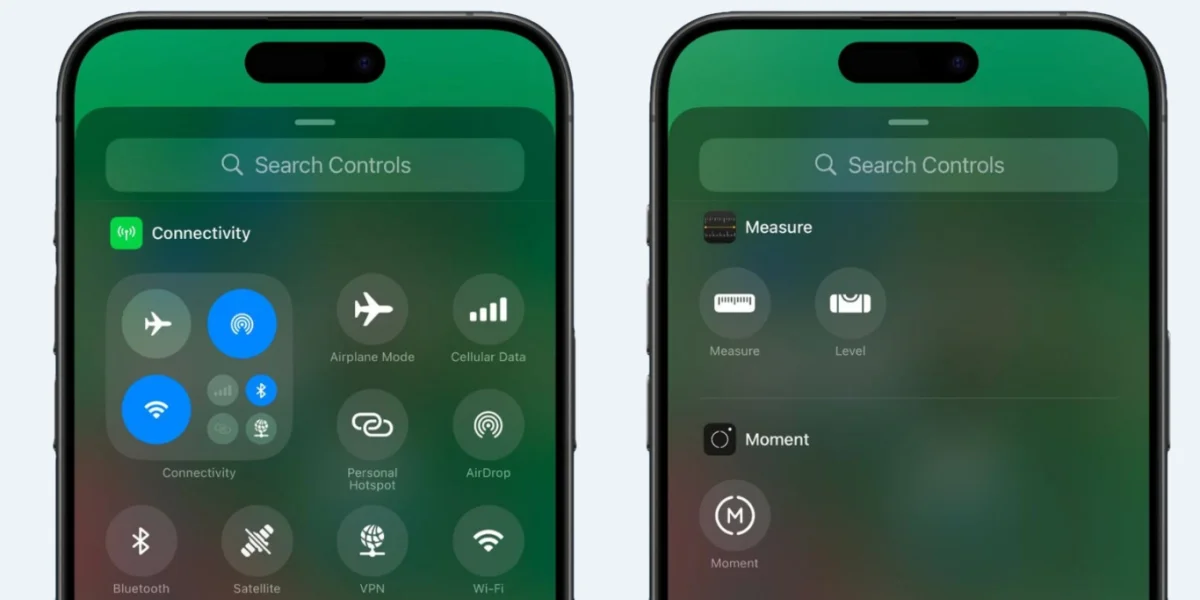 iOS 18.1 & iPadOS 18.1 schalten neue Buttons im Kontrollzentrum frei