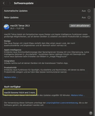 Wichtige Sicherheitsupdates: Apple veröffentlicht macOS 15.7.4 und macOS 14.8.4