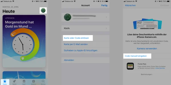 iTunes-Gutscheine und Promocodes einlösen mit iOS11 - so macht ihr es richtig
