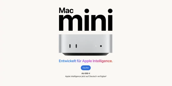 Mac mini: Die Basiskonfiguration mit M4 Chip ist ausverkauft