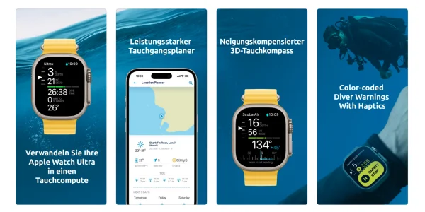 Apple Watch Ultra: Tauchcomputer-App namens Oceanic+ veröffentlicht