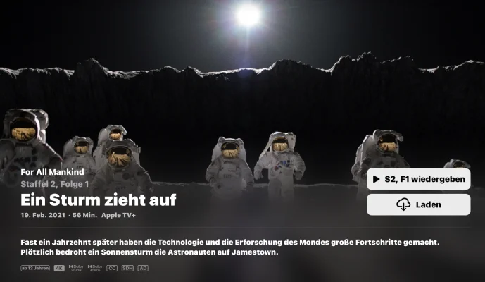"For All Mankind": Zweite Staffel ab sofort bei Apple TV+ verfügbar