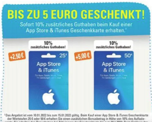 Bonusguthaben für iTunes-Karten: Bis zu 15 Prozent extra bei Kaufland (Update)