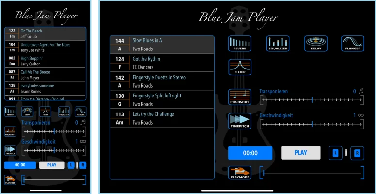 BlueScalesTrainer - Scales zu euren Lieblingssongs trainieren