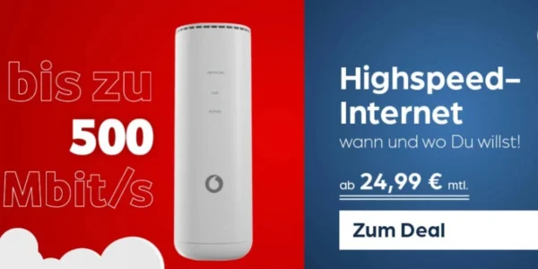 Vodafone GigaCube: Highspeed-Internet von überall ab 24,99 € im Monat
