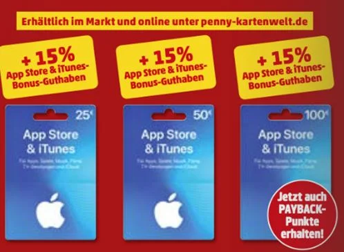 Bonusguthaben für iTunes-Karten: Bis zu 20 Prozent extra bei LIDL & Penny