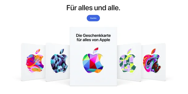 Apple Gift Card ab sofort in Deutschland, Österreich & in der Schweiz erhältlich