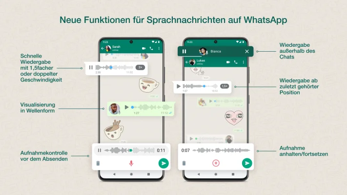 WhatsApp: Entwickler kündigen großes Update für Sprachnachrichten an