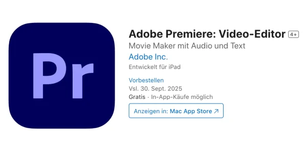 Adobe Premiere erscheint bald kostenlos für iOS und iPadOS