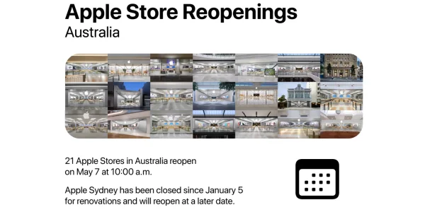 21 der 22 australischen Apple Stores öffnen wieder ab dem 7. Mai