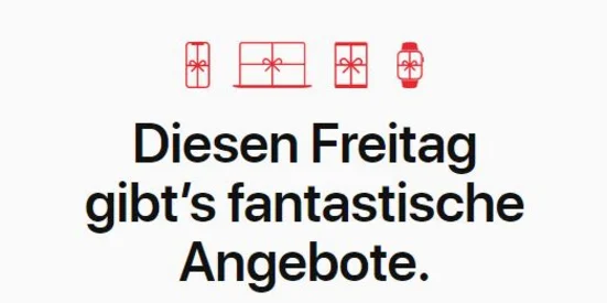 Black Friday Event bei Apple: iTunes-Karte als Bonus beim kauf von ausgewählten Produkten