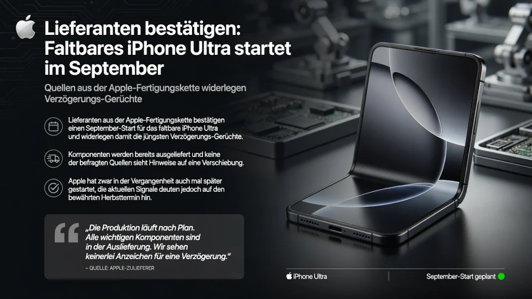 iPhone Ultra: Lieferketten-Infos sprechen für September-Start