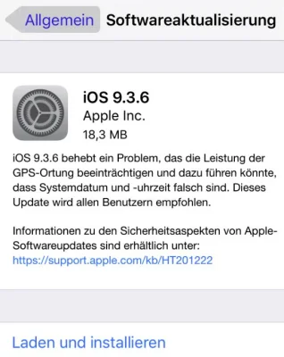 Update für alte Geräte: Apple veröffentlicht iOS 9.3.6 & iOS 10.3.4