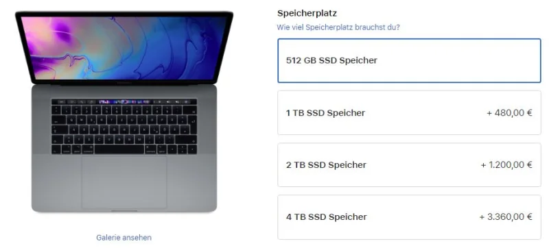 Apple senkt Preise für SSD-Speicher für Mac mini, MacBook Air & MacBook Pro