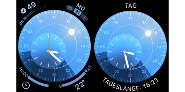 Das Astronomische Sonnenuhr-Zifferblatt für die Apple Watch - was zeigt es an?