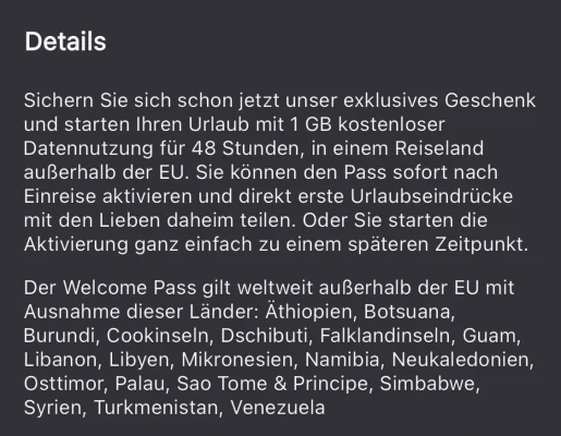 Die Telekom schenkt ihren Kunden einen Datenpass für Roaming in Nicht-EU-Ländern
