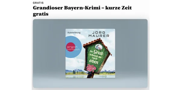 Im Grab schaust du nach oben: Das Hörbuch für kurze Zeit kostenlos bei Apple Books