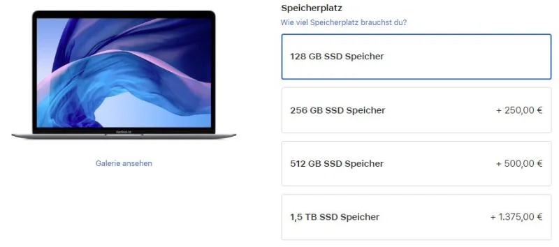 Apple senkt Preise für SSD-Speicher für Mac mini, MacBook Air & MacBook Pro
