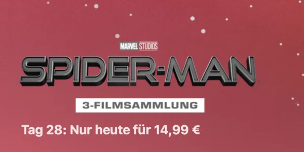Apple TV Countdown 2022: „Spider-Man" Movie Collection - 3 Filme für 14,99 Euro