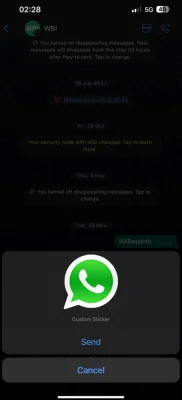 WhatsApp für iOS bald mit Tool zum Erstellen von eigenen Stickern