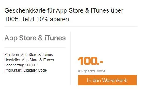Diese Woche 15 Prozent Bonusguthaben für iTunes-Karten bei Penny & 10 Prozent Rabatt bei Saturn