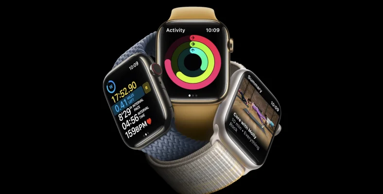 Apple zeigt die Apple Watch Series 8 mit Temperatursensor