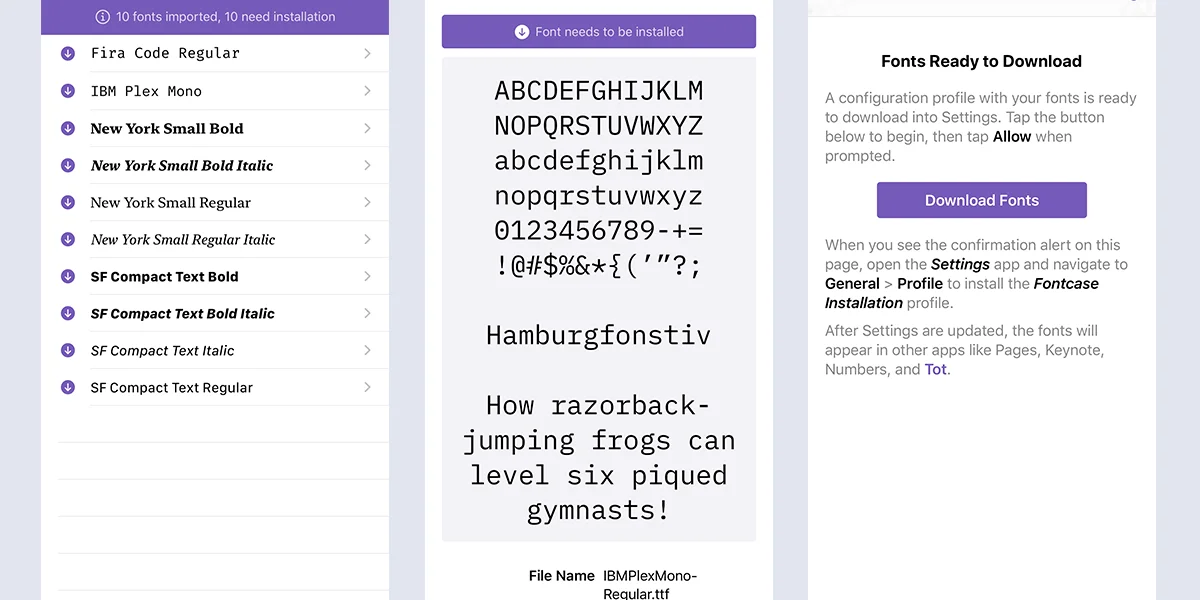 Fontcase bringt Unterstützung eigener Schriftzüge gratis auf iOS 13