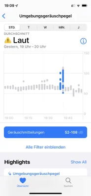 AppleWatch und watchOS 6 - so sieht die neue Geräuschpegel-Funktion aus