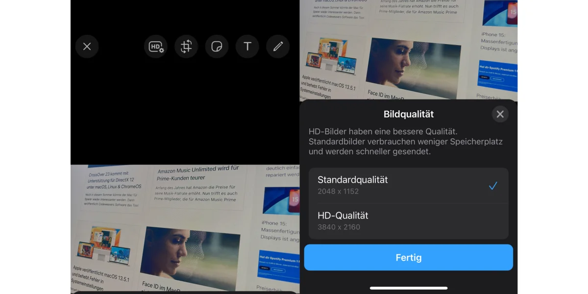 WhatsApp: Bilder und Videos ab sofort in höherer Auflösung verschicken