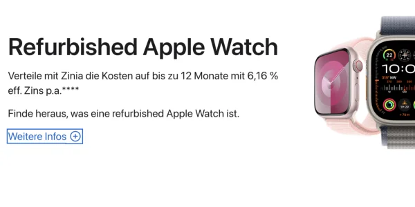 Apple Watch: Apple verkauft in Deutschland jetzt auch generalüberholte Uhren