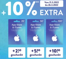 iTunes-Karten mit Bonusguthaben: Zehn Prozent extra bei ALDI Süd & ALDI Nord