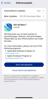 iOS 26: Die Beta 7 ist da – alle Neuerungen im Überblick