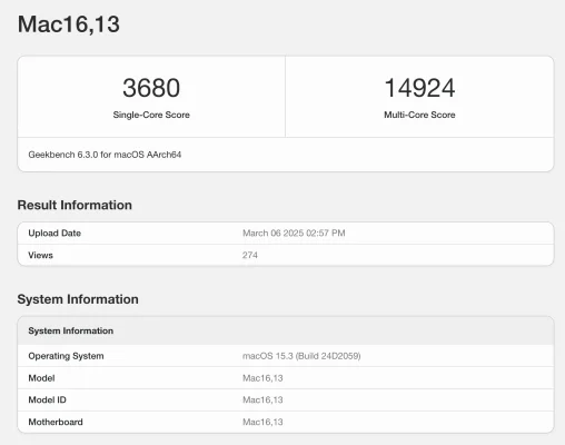 M4 MacBook Air: Erste CPU-Benchmarks bei Geekbench aufgetaucht – leistungsstärker als der M2 Max!