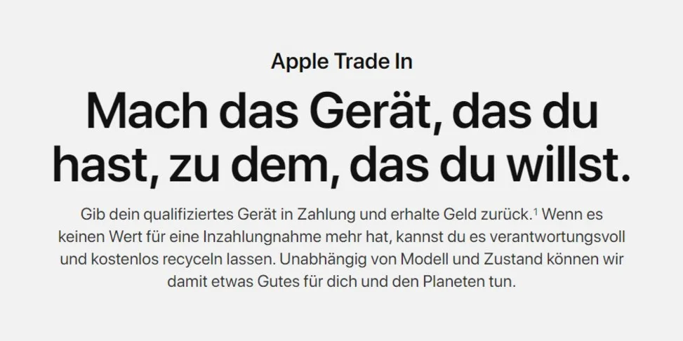 Apple Trade In: Inzahlungnahme jetzt zu niedrigeren Preisen