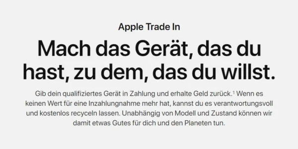 Apple Trade In: Inzahlungnahme jetzt zu niedrigeren Preisen