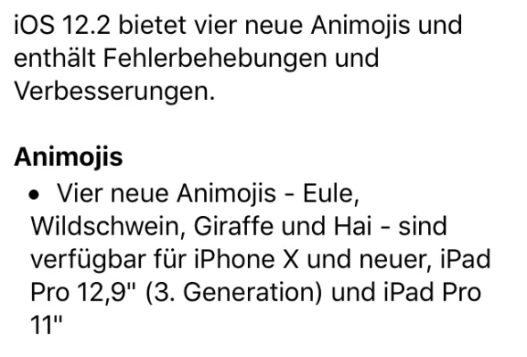 Apple veröffentlicht iOS 12.2 mit vielen Neuerungen & Bugfixes