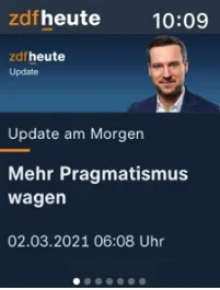 ZDFheute: Neues Update bringt Pushmeldungen auf die Apple Watch