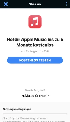 Via Shazam: Apple Music aktuell bis zu fünf Monate gratis sichern