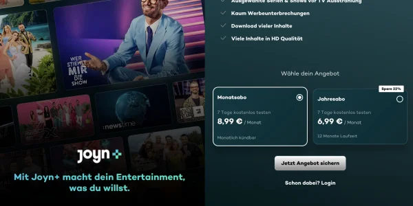 Joyn+ kostet jetzt mehr: Preiserhöhung für Neukunden