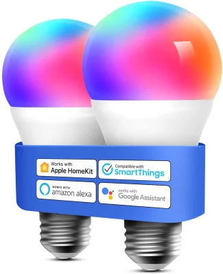 Mehrfarbige dimmbare LED-Glühbirne inkl. warmweiß