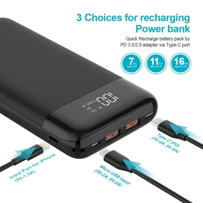 Charmast Powerbank 20800mah mit Display