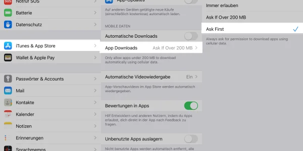 iOS 13 - beliebig große Apps ohne Einschränkungen über die Mobilfunkverbindung laden