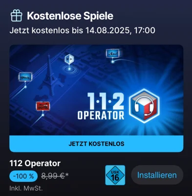 Epic verschenkt den „112 Operator“ für iOS & iPadOS im Games Store