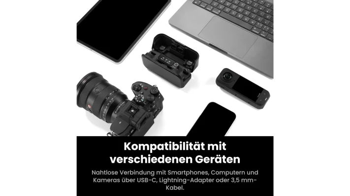 Insta360 Mic Pro: Lavalier-Mikrofon mit E-Ink-Display und 32-Bit-Float-Audio