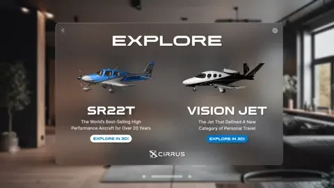 Cirrus Aircraft veröffentlicht kostenlose Vision-Pro-App für virtuelle Flüge