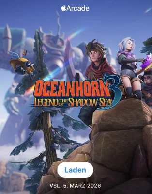 Apple Arcade: „Oceanhorn 3“ und drei weitere Spiele erscheinen im März (Update)