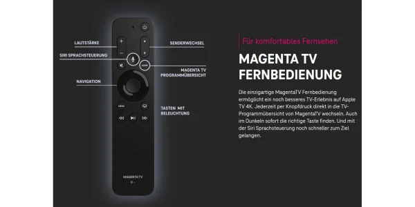 Telekom bietet Apple TV 4K mit angepasster Fernbedienung an